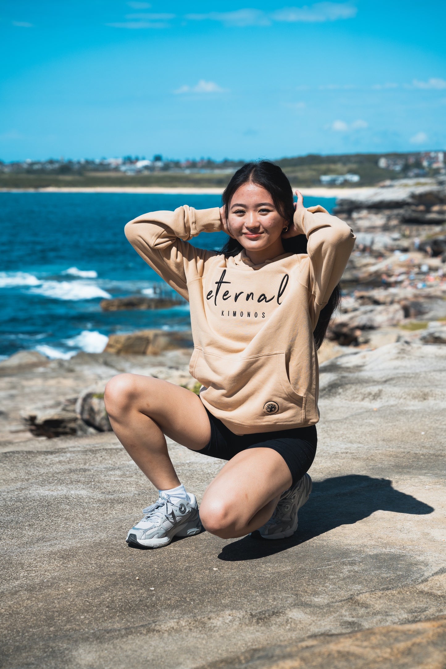 Tan Embroidered Hoodie