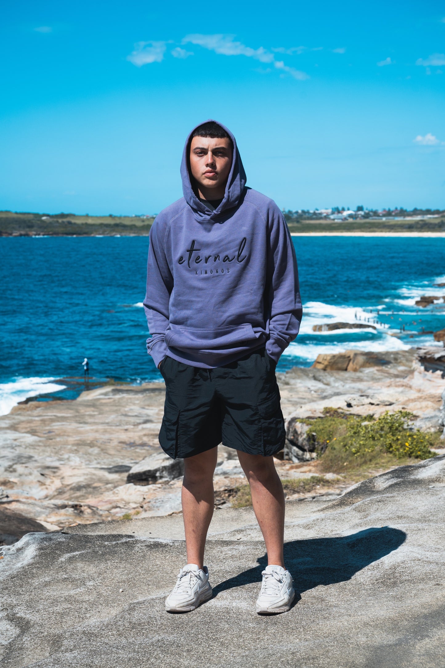 Mauve Embroidered Hoodie