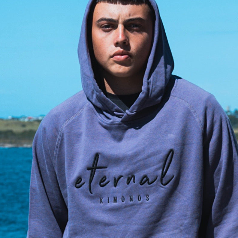 Mauve Embroidered Hoodie