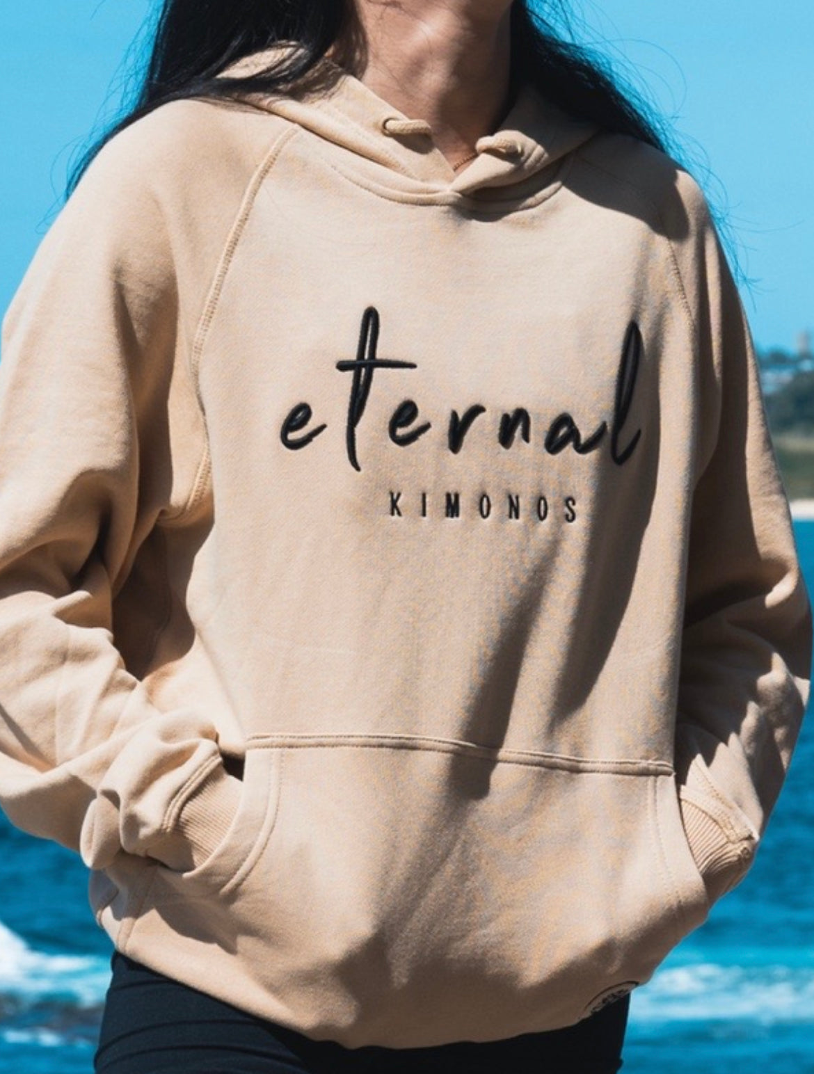 Tan Embroidered Hoodie